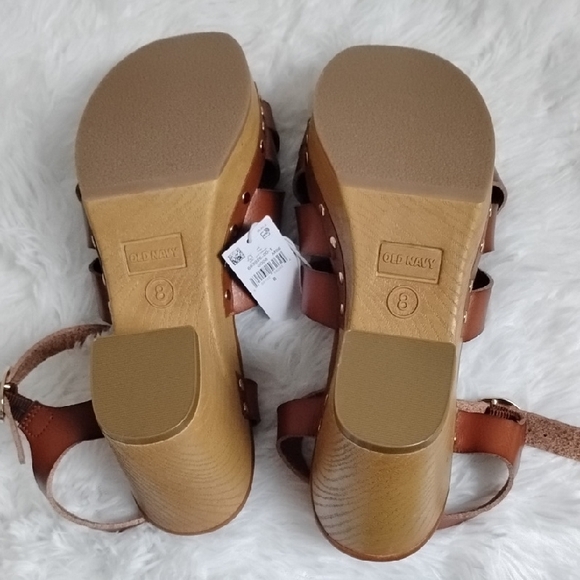 NWT Old Navy Brown Platform Open Toe Sandals Boho Feminine 70s - Picture 11 of 15